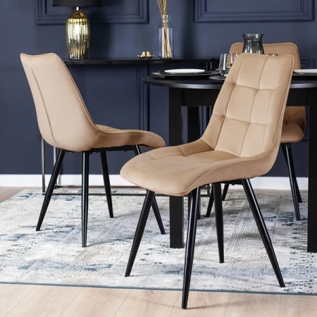 Krzesło RIO Beżowe Welurowe