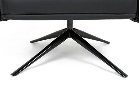 Fotel VICTOR czarny - PU, metal