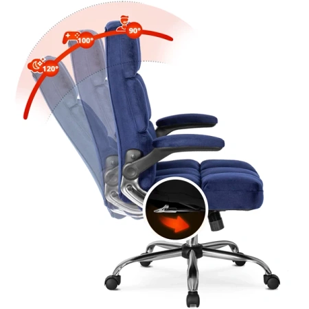 Fotel Obrotowy LONDON Granatowy