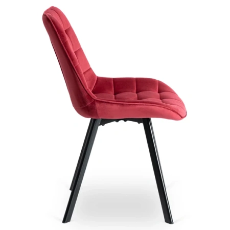 Krzesło RICK Bordowe Welurowe