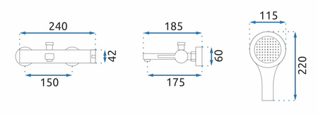 BATERIA WANNOWA MY1806-3BG POLO CZARNA/ZŁOTA