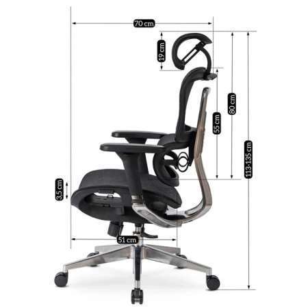 Fotel Obrotowy NINO Czarny