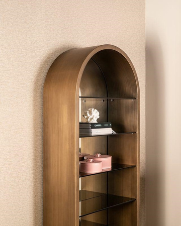 RICHMOND regał BOWIC szczotkowane złoto