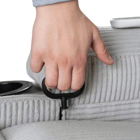 Fotel Masujący BOX Szary Sztruksowy