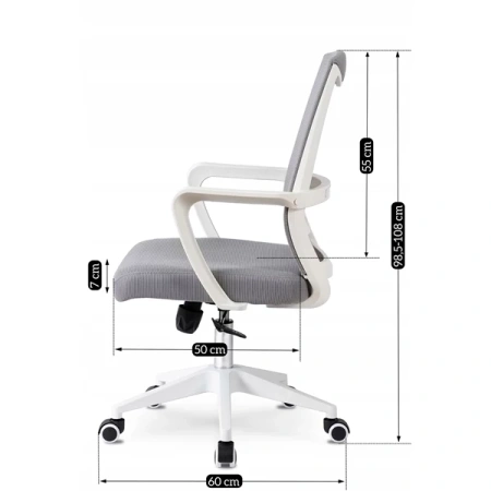 Fotel Obrotowy LEFKAS Szary