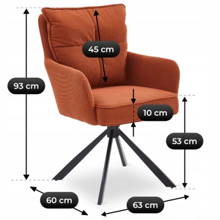 Krzesło Obrotowe CITY Rude