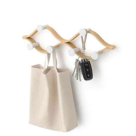 UMBRA wieszak MONTAGE 6 biały /           naturalny