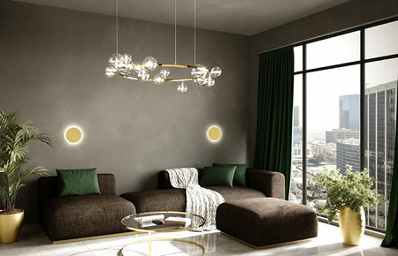 MOOSEE lampa ścienna SHADOW SUN 30 złota