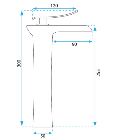 BATERIA UMYWALKOWA LAGUNA ZŁOTA ANTYCZNA WYSOKA