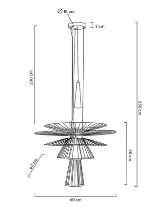 MOOSEE lampa wisząca SESTO czarna