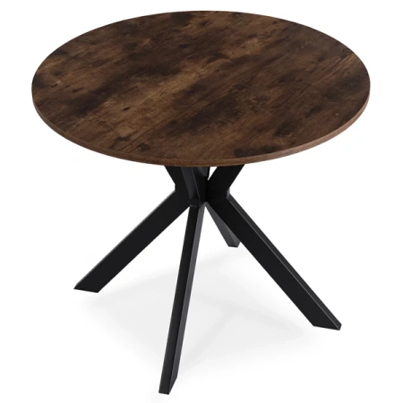 Stół LAUREN 90 cm Dąb Rustykalny/Czarny