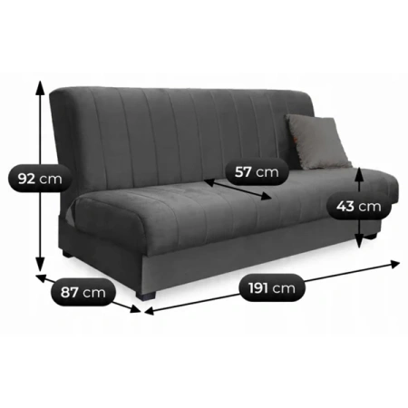 Zestaw 2x Sofa SIGMA Szara