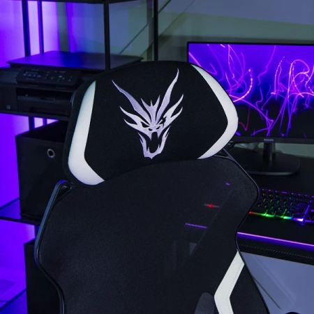 Fotel Obrotowy MAXIMO Czarny/biały