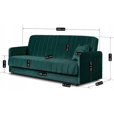 Zestaw 2x Sofa PORTO Zielona