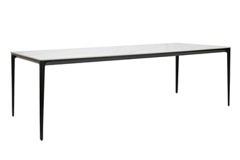 Stół SLIM 240x100 biały, czarny -         ceramiczny marmur, aluminium