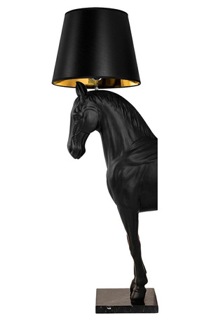 MOOSEE lampa podłogowa KOŃ HORSE STAND    S czarna - włókno szklane