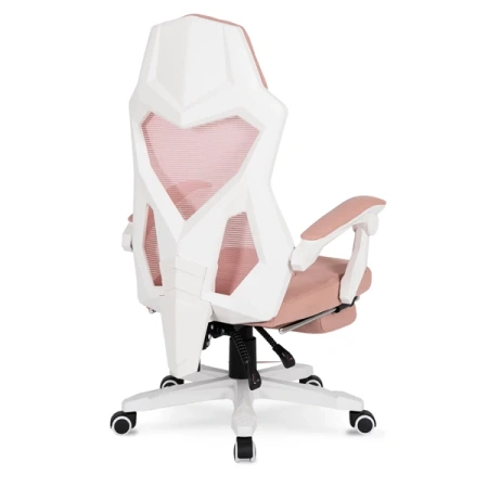 Fotel Obrotowy BING Różowy/biały