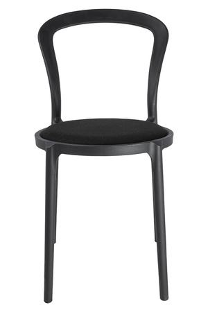 Krzesło SLIM czarne - polipropylen,  tkanina