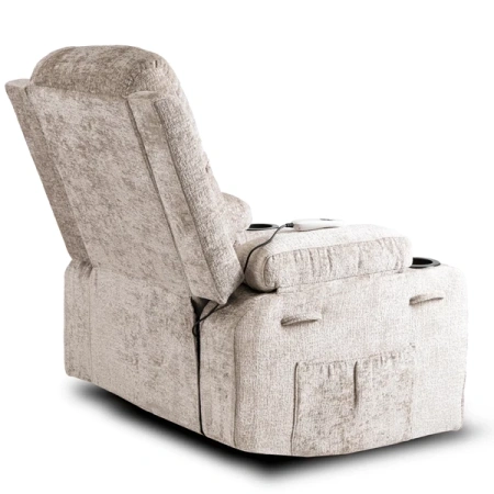 Fotel Masujący BOX Beżowy Welurowy