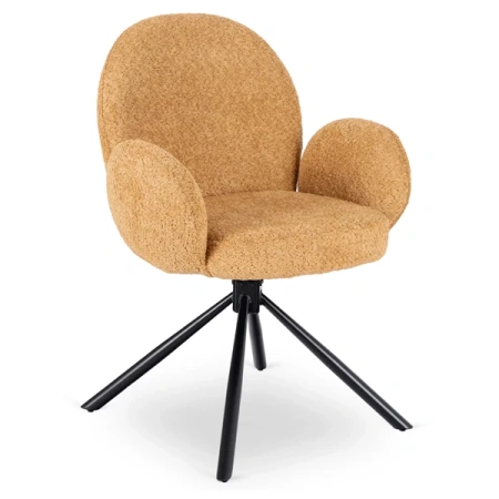 Krzesło Obrotowe MUSSO Musztardowe