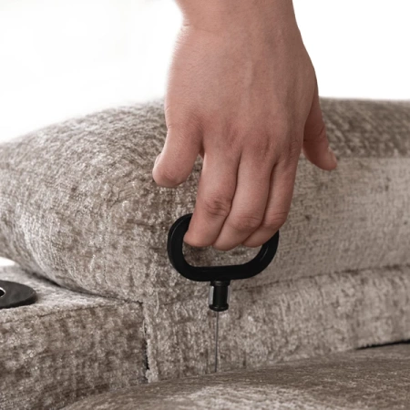 Fotel Masujący BOX Beżowy Welurowy