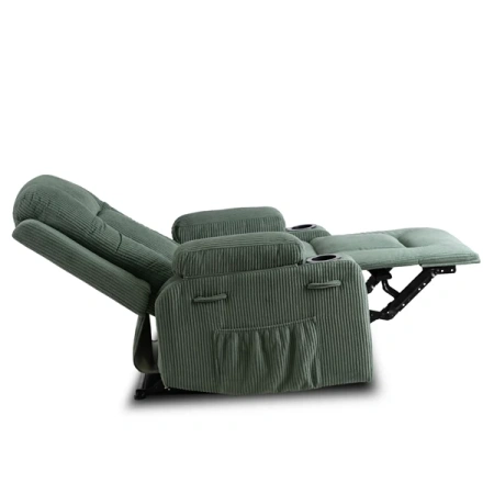 Fotel Masujący BOX Zielony Sztruksowy