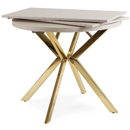 Stół DORIAN 80-160 cm Kaszmir/Złoty