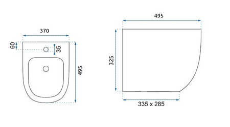BIDET CARLO MINI BLACK