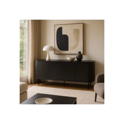 Komoda Czterodrzwiowa BECK 200 cm Czarna