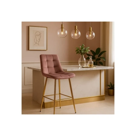 Hoker ARIEL Różowy Welurowy