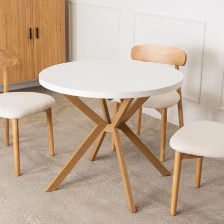 Stół LUGO 90-190 cm Biały/Dąb