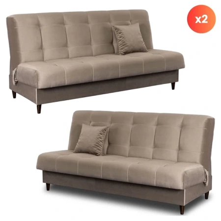 Zestaw 2x Sofa LIMA Beżowa