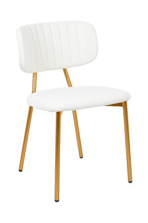 Krzesło FABIOLA BOUCLE białe