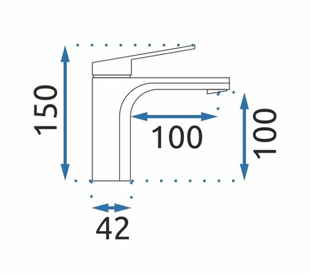 BATERIA UMYWALKOWA MARCO CZARNA NISKA