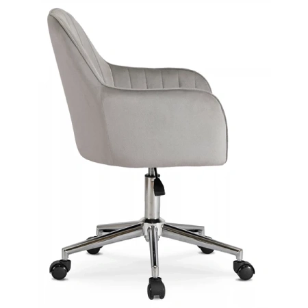 Fotel Obrotowy TOM Szary Welurowy