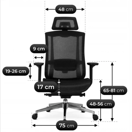 Fotel Obrotowy DYLAN Czarny
