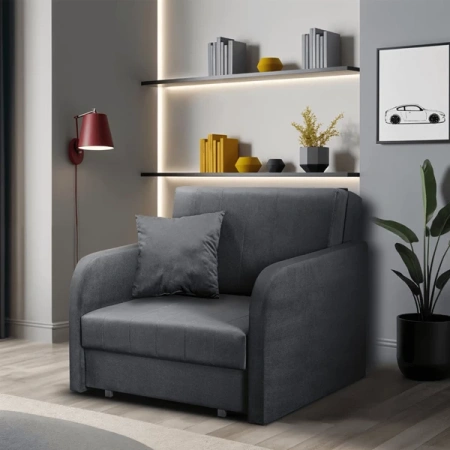 Fotel Do Spania Jednoosobowy VERO Szary