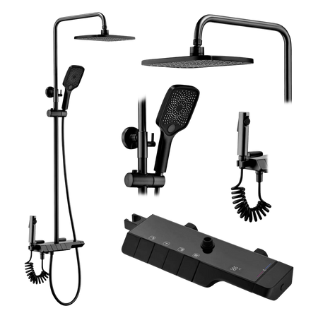 ZESTAW NATRYSKOWY ROB CZARNY TERMOSTAT