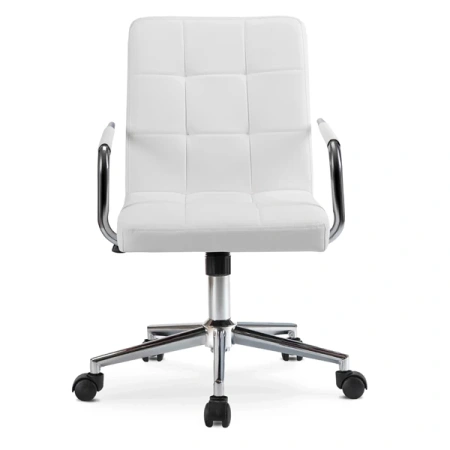 Fotel Obrotowy ASTRO Biały Ekoskóra