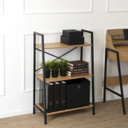 Regał VIOR Dąb złoty/Czarny