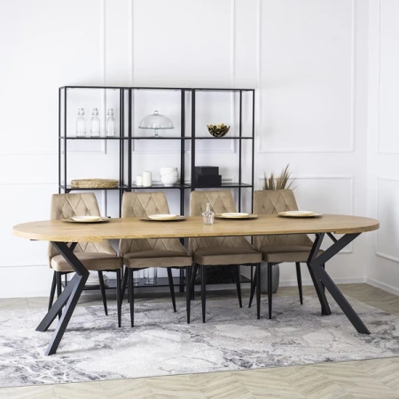 Krzesło CORK Beż Welurowe