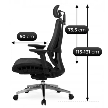 Fotel Obrotowy DYLAN Czarny