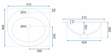 UMYWALKA DALIA - WPUSZCZANA