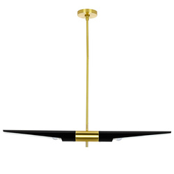 MOOSEE lampa wisząca APOLLO 1 czarna - szczotkowane złoto