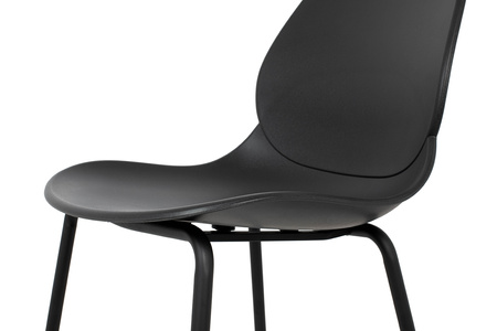Krzesło ARIA czarne - polipropylen,       metal