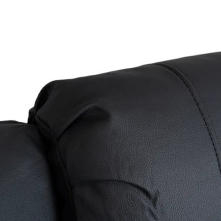 Fotel Masujący JASPER Czarny Ekoskóra