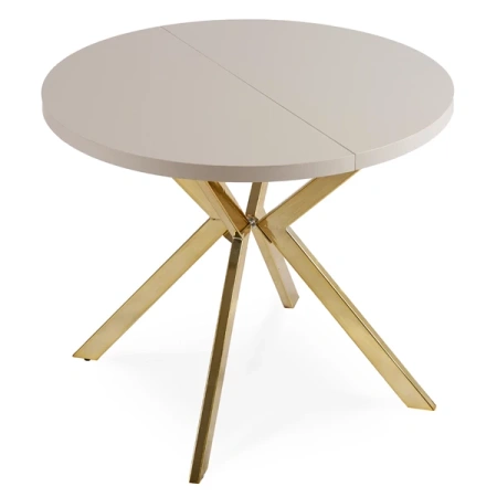 Stół DORIAN 80-160 cm Kaszmir/Złoty