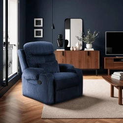 Fotel TORRES Granatowy Sztruksowy