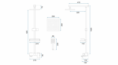 ZESTAW NATRYSKOWY JACK CZARNY