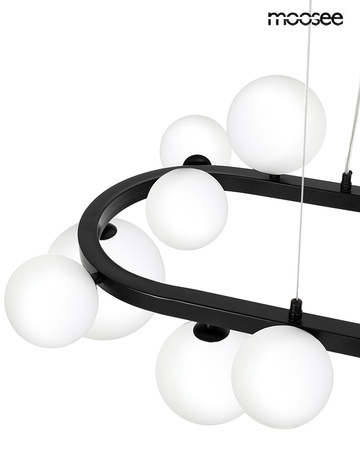 MOOSEE lampa wisząca ALURE OVAL 120       czarna/mleczna
